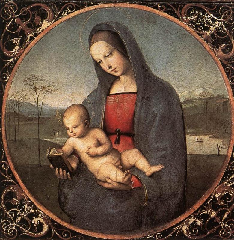 RAFFAELLO Sanzio Madonna with the Book (Connestabile Madonna)  dy china oil painting image